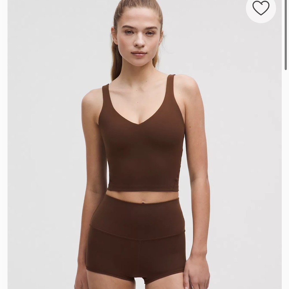 lululemon athletica Brown V-Neck Cropped Tank